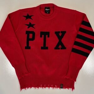 Pentatonix Distressed Red PTX Knit Sweater Size Medium